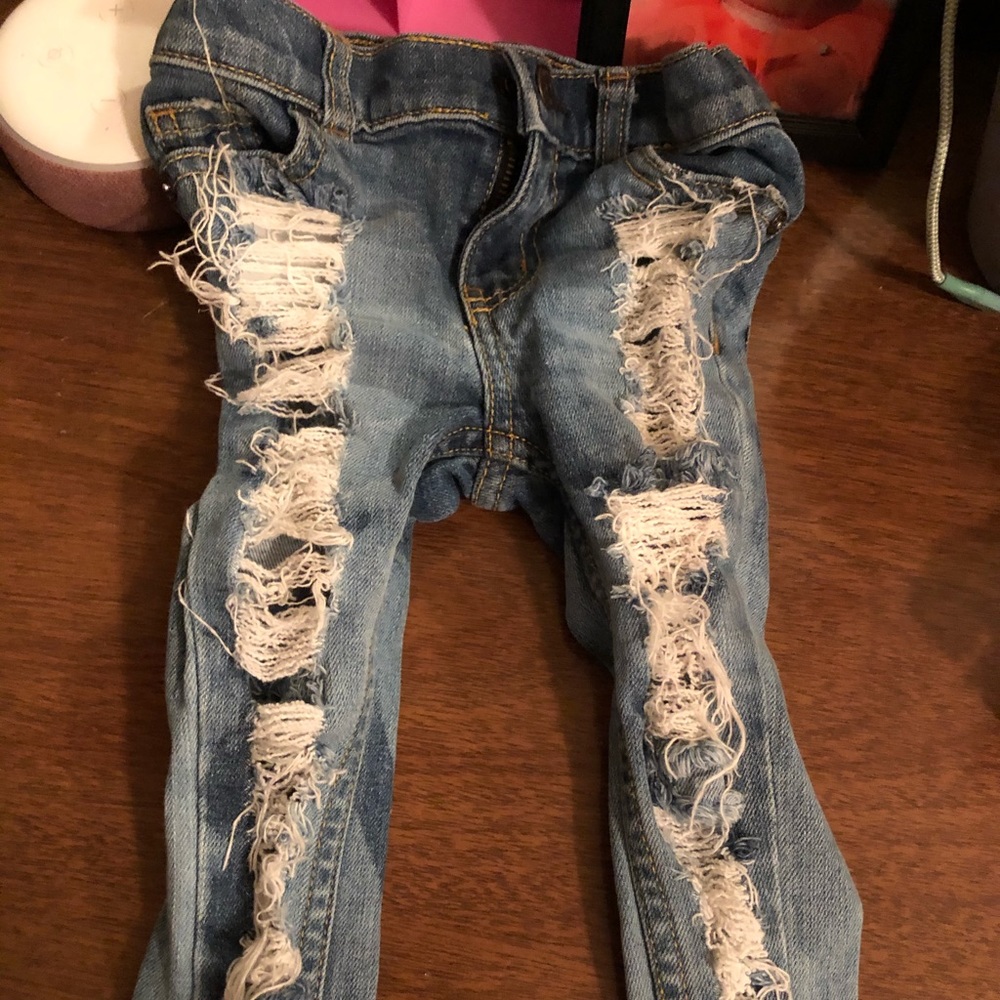 Distressed jeans